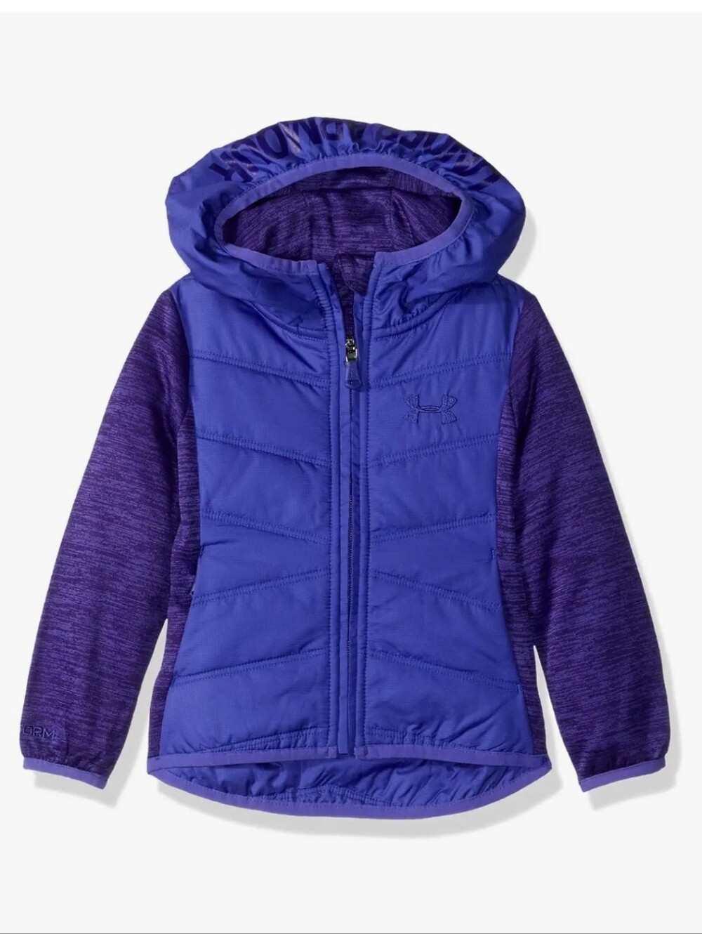 Under Armour Girls' Purple Quilted Hooded Jacket